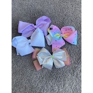 JoJo Siwa pink/purple/rainbow bows (4 bows total)